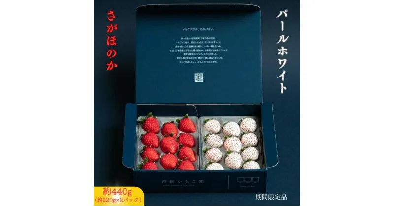【ふるさと納税】佐賀県産いちご さがほのか＆パールホワイト 紅白セット：B140-008