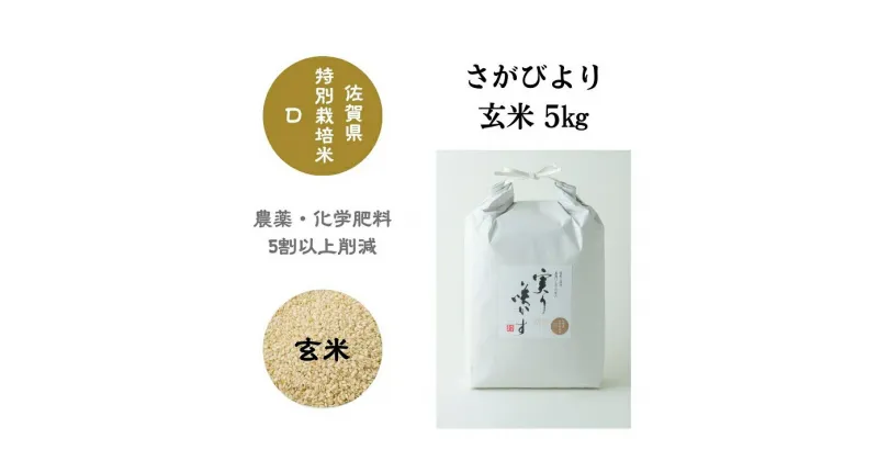 【ふるさと納税】「実り咲かす」佐賀県特別栽培 さがびより 玄米5kg：B125-023