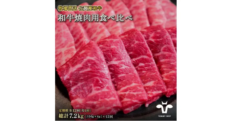 【ふるさと納税】【定期便12回】【牧場直送】佐賀産黒毛和牛 和牛焼肉用 600g：C250-024