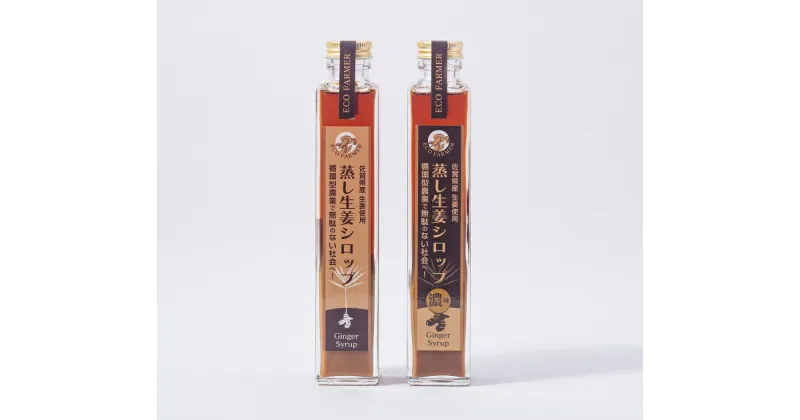 【ふるさと納税】蒸し生姜シロップ＆濃味セット 栽培期間中農薬不使用で自然な美味しさ：B150-040