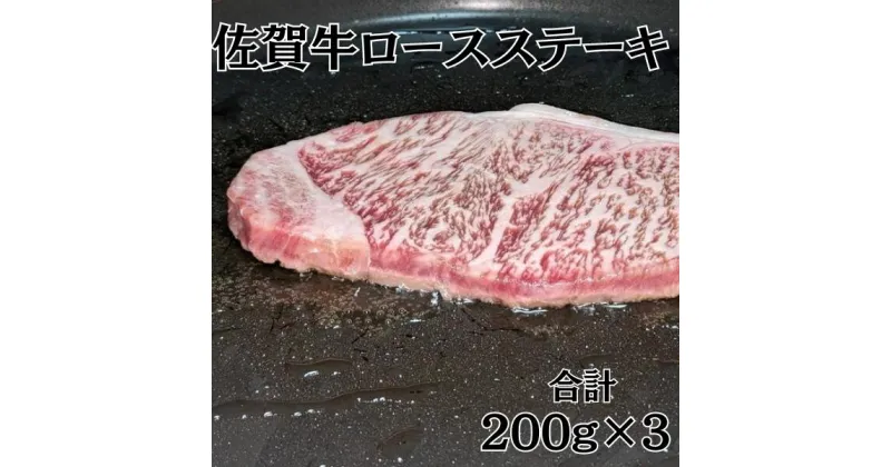 【ふるさと納税】佐賀牛 ロースステーキ 200g×3：B320-001