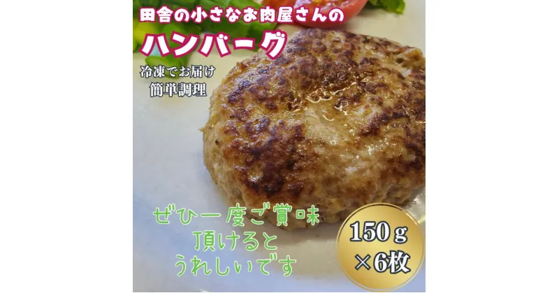 【ふるさと納税】田舎の小さなお肉屋さんのハンバーグ 150g×6個：B130-022