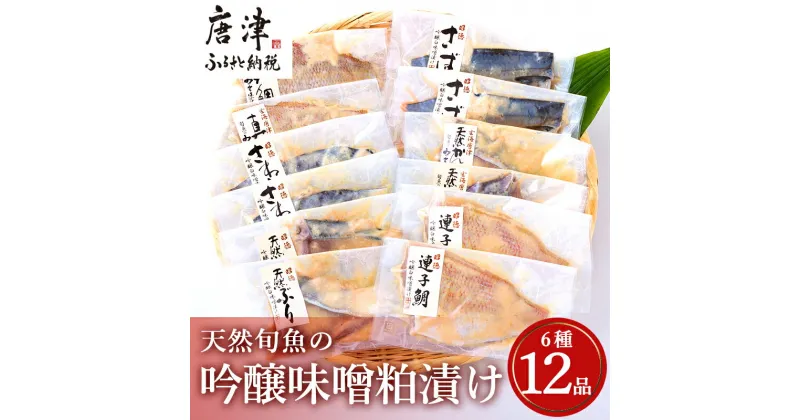 【ふるさと納税】天然旬魚の吟醸味噌粕漬け 1枚80g~90g 全12枚 (ぶり90g×2切 さわら90g×2切 真鯛80g×2切 さば90g×2切 連子鯛90g×2切 かんぱち90g×2切)おかず ギフト 「2024年 令和6年」