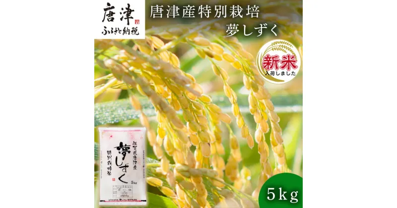 【ふるさと納税】【令和6年産新米】米の食味ランキング3年連続「特A」評価！ 唐津産特別栽培 夢しずく 5kg コメ 精米 お米 ごはん 白米 おにぎり