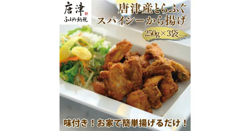 【ふるさと納税】唐津産 とらふぐスパイシー唐揚げ250g×3袋(合計750g ) 「2024年 令和6年」