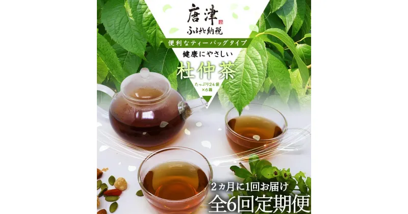 【ふるさと納税】「全6回定期便」杜仲茶(24P×6本セット )×6回 ティ－バック 簡単 ノンカフェイン 2ヶ月に1回お届け 「2024年 令和6年」