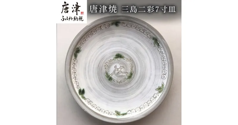 【ふるさと納税】唐津焼 三島二彩7寸皿 食器 平皿 うつわ 器 おしゃれ ギフト「2024年 令和6年」