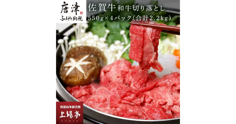 【ふるさと納税】佐賀牛 和牛切り落とし 550g×4パック(合計2.2kg) 小分け こま切れ 牛肉 牛丼 料理「2024年 令和6年」