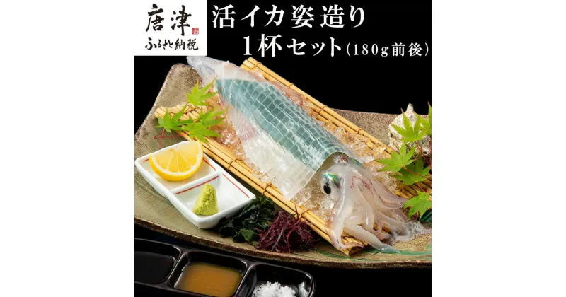 【ふるさと納税】『予約受付』「鮮度抜群！捌きたて瞬間冷凍」活イカ姿造り180前後サイズ1杯セット！格別な食感と甘みは日本一と名高い呼子の活イカ姿造りをご家庭で。※水揚げあり次第8月以降順次発送させていただきます。