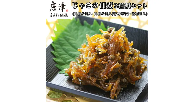 【ふるさと納税】唐津自慢 じゃこの佃煮 3種類セット(山椒の実入・山椒の実入(青唐辛子)・落花生入)×各85g ご飯のお供 おかず おつまみ 詰合せ「2024年 令和6年」