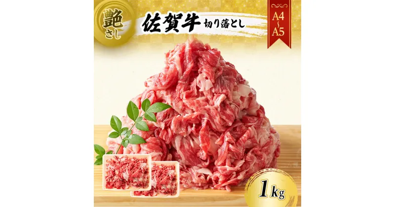 【ふるさと納税】佐賀牛 艶さし！【A4～A5】佐賀牛切り落とし 1kg(500gx2p） 肉 お肉 牛肉 和牛 牛 ※配送不可：離島　鳥栖市