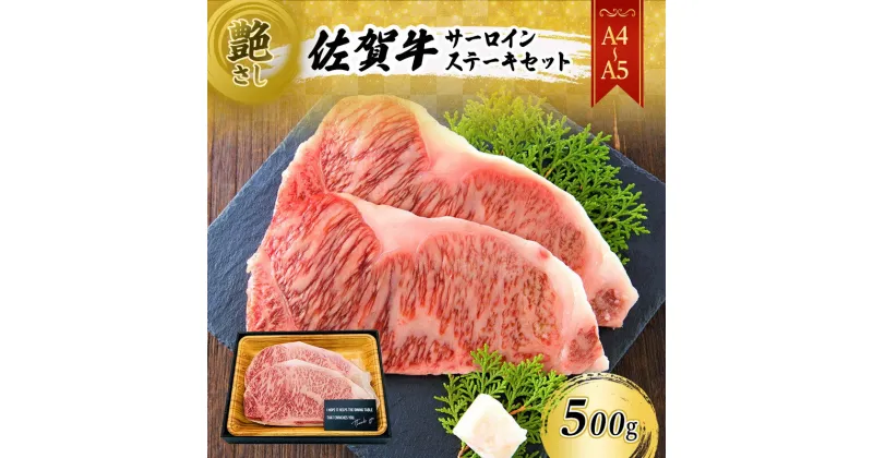 【ふるさと納税】佐賀牛 艶さし！【A4～A5】佐賀牛サーロイン ステーキ セット 500g（250gx2枚） 肉 お肉 牛肉 和牛 牛 ※配送不可：離島　鳥栖市