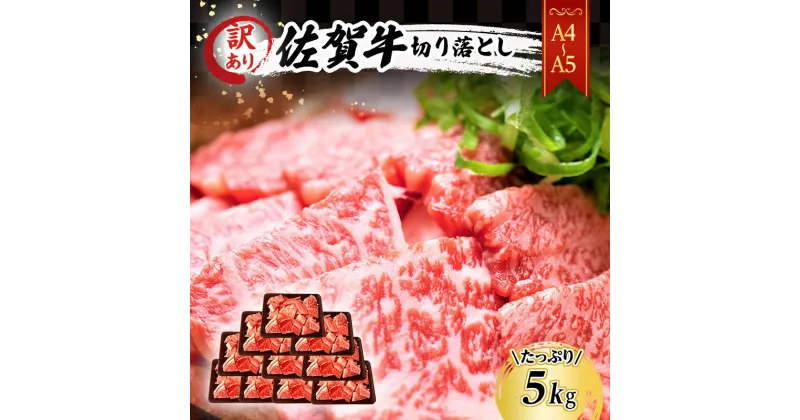 【ふるさと納税】訳あり！ 佐賀牛 【A4～A5】佐賀牛切り落とし 5kg(500gx10p） 肉 お肉 牛肉 和牛 牛 ※配送不可：離島　鳥栖市