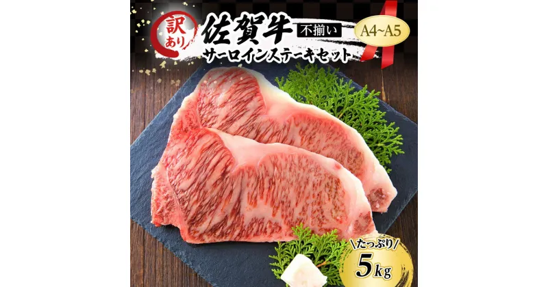 【ふるさと納税】訳あり！ 佐賀牛 【A4～A5】佐賀牛サーロイン ステーキ セット 5kg（250g 2枚入りx10p） 肉 お肉 牛肉 和牛 牛 ※配送不可：離島　鳥栖市