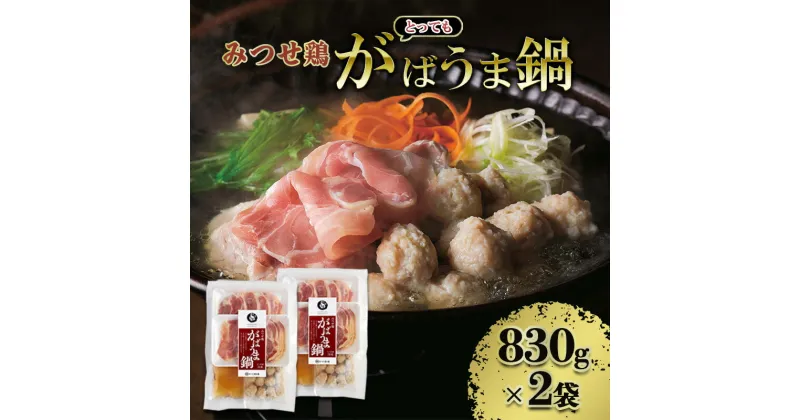 【ふるさと納税】鍋 みつせ鶏 がばうま鍋 830g×2袋 鶏肉 お鍋