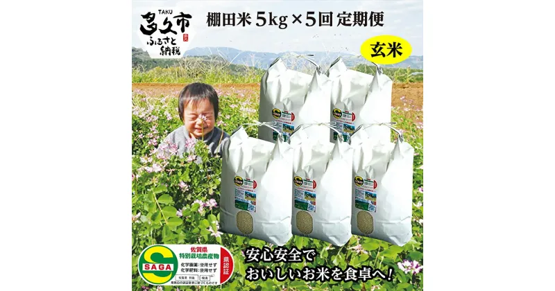 【ふるさと納税】【 令和6年産 新米 】 定期便 玄米 5kg × 5回 夢しずく 農薬・化学肥料不使用「 しょうちゃんの 棚田米 」 5kg×5回 特A 受賞 化学肥料不使用 オーガニック 棚田 米 コメ お米 おこめ 5キロ 25キロ 5kg 25kg 5 25 定期便 k-3