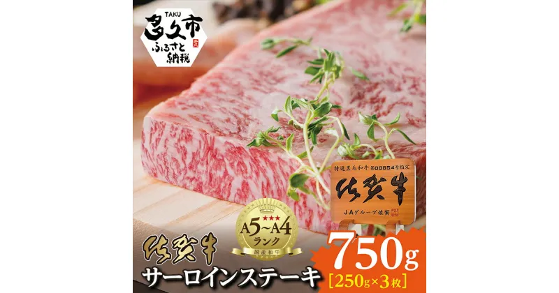 【ふるさと納税】佐賀牛サーロインステーキ（250g×3枚）（p-2）