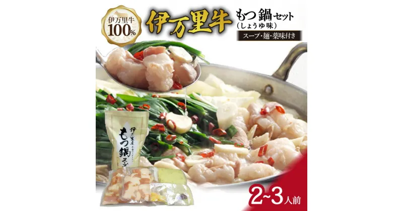 【ふるさと納税】もつ鍋セット 2人前～3人前 伊万里牛ホルモン400g スープ 麺 薬味付き J718