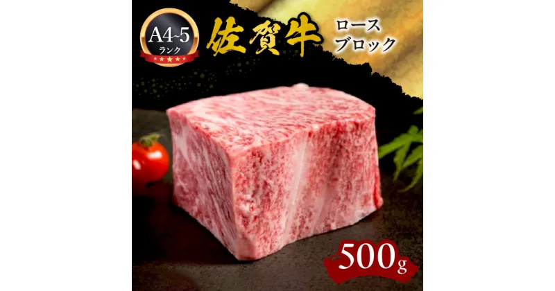 【ふるさと納税】A5 A4 佐賀牛ロースブロック 500g J595