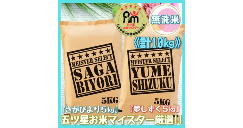 【ふるさと納税】【11月から順次発送】 令和6年産 《無洗米》 食べ比べ さがびより ＆ 夢しずく 白米 各5kg（計10kg） B690