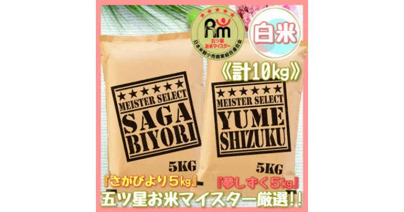 【ふるさと納税】【11月から順次発送】 令和6年産 《マイスターセレクト》 食べ比べ さがびより ＆ 夢しずく 白米 各5kg（計10kg） B689