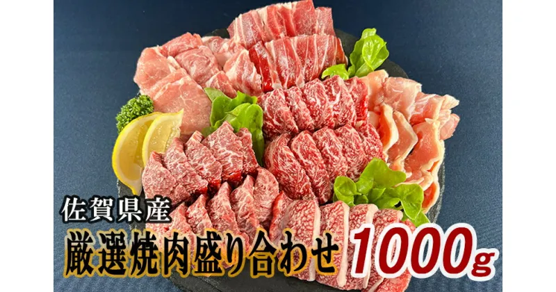 【ふるさと納税】佐賀県産厳選6種焼肉盛り合わせ　1000g（2～3人前） J1049