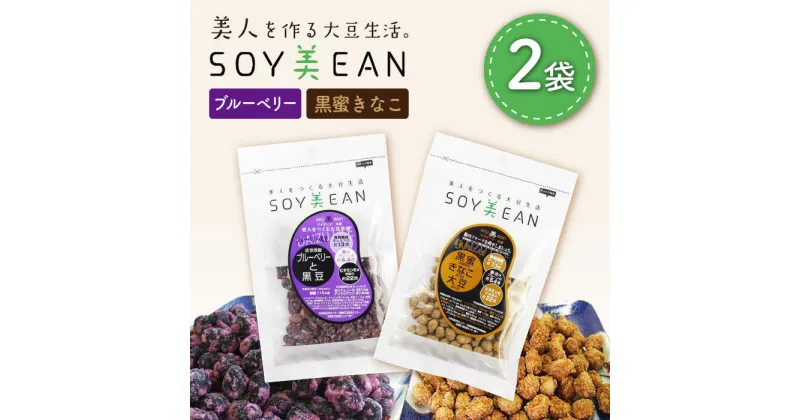 【ふるさと納税】大豆のお菓子 SOY美EAN 2袋セット（黒蜜きなこ・ブルーベリー） /宮本邦製菓 [UBN002]