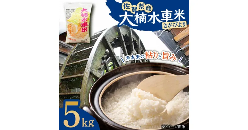 【ふるさと納税】令和6年産 新米 大楠水車米 さがびより 5kg /若木町まちづくり推進協議会 [UBY002]