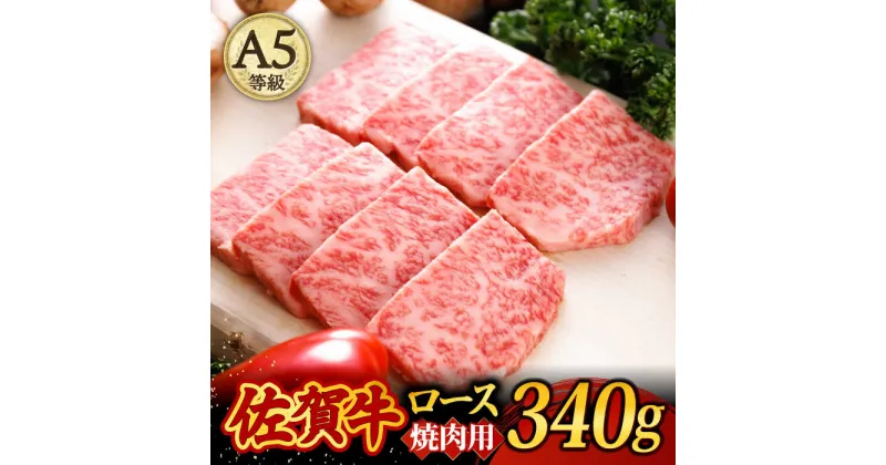 【ふるさと納税】A5ランク 佐賀牛 高級 霜降り 焼肉用 ロース 340g 2人前 /焼肉どすこい [UCC012]