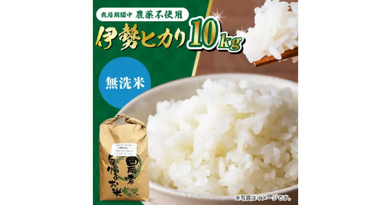 【ふるさと納税】【11月以降順次発送】栽培期間中農薬不使用 令和6年産 新米 伊勢ヒカリ（イセヒカリ） 精米（無洗米） 10kg /鶴ノ原北川農園[UDL009]