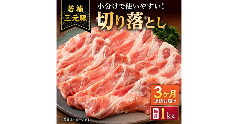 【ふるさと納税】【3回定期便】若楠三元豚 切り落とし 1kg（250g×4パック）/ナチュラルフーズ[UBH074] ブランド豚 三元豚 細切れ 小分け