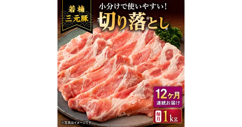 【ふるさと納税】【12回定期便】若楠三元豚 切り落とし 1kg（250g×4パック）/ナチュラルフーズ[UBH076] ブランド豚 三元豚 細切れ 小分け