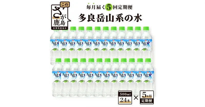 【ふるさと納税】【5ヶ月定期便】『多良岳山系の水』 500ml×24本×5回 サンレイ 5ヶ月 サンレイ 水 定期便 天然水 毎月お届け 佐賀県 鹿島市 送料無料 【G7 広島サミット 2023で提供】 F-14