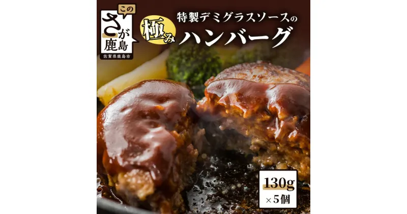 【ふるさと納税】高級肉 特製デミグラスソースの極みハンバーグ 130g×5個 合計650g ソース付き 佐賀牛 牛 佐賀産 豚肉 ハンバーグ 佐賀 グルメ 冷凍 お中元 お歳暮 贈答品 プレゼント 敬老の日 父の日 母の日 送料無料 B-198