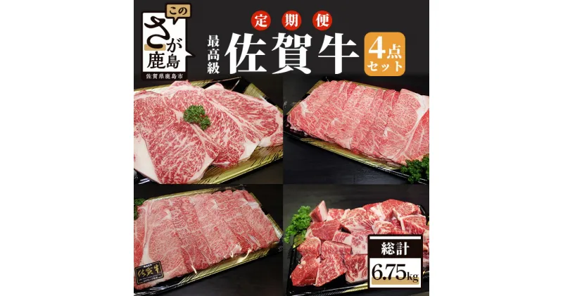 【ふるさと納税】【全3回定期便】佐賀牛 4点セット 総計6.75kg 年3回発送 和牛 佐賀 牛肉 牛 肉 佐賀産 佐賀県 鹿島市 冷凍 送料無料 V-10