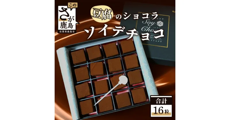 【ふるさと納税】ソイ・デ・チョコ（おとうふショコラ） 1箱×16粒 豆腐 生チョコ フクユタカ チョコレート 生クリーム不使用 冷凍 佐賀県 鹿島市 送料無料 ギフト A-138