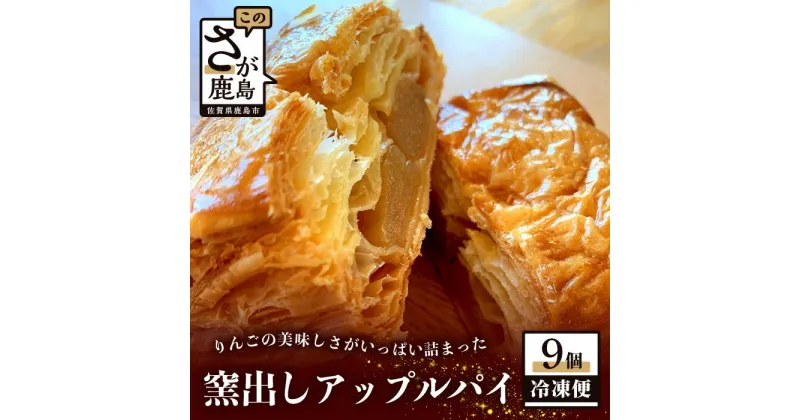 【ふるさと納税】窯出し アップルパイ 9個入り 焼き菓子 洋菓子 お菓子 個包装 冷凍 ひのでや ご当地 佐賀県 鹿島市 送料無料 B-413