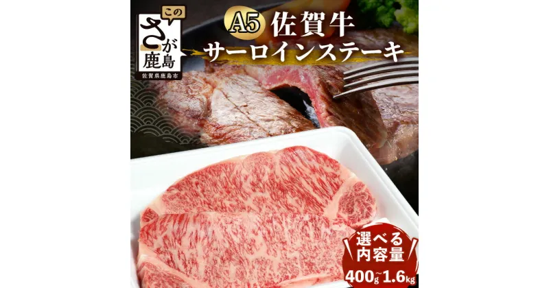 【ふるさと納税】最高級 佐賀牛 A5 サーロイン ステーキ用 400g (2枚入)～1,600g(8枚入) 最短2週間以内に発送 | ふるさと納税 肉 牛肉 ステーキ ステーキ肉 サーロインステーキ 黒毛和牛 和牛 ブランド牛 国産 冷凍 佐賀県 鹿島市 最優秀受賞 ふるさと 人気 送料無料 D-174