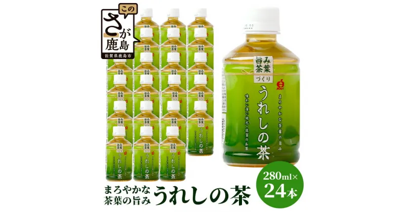 【ふるさと納税】うれしの茶　280mlペットボトル×24本入 箱買い セット お茶 飲料 緑茶 飲み切りサイズ 佐賀県 鹿島市 嬉野茶 国産 ペットボトル 24本入り 280ml ギフト 贈り物 贈答 お中元 お歳暮 季節の変わり目 旬 カテキン アミノ酸 ビタミン B-663