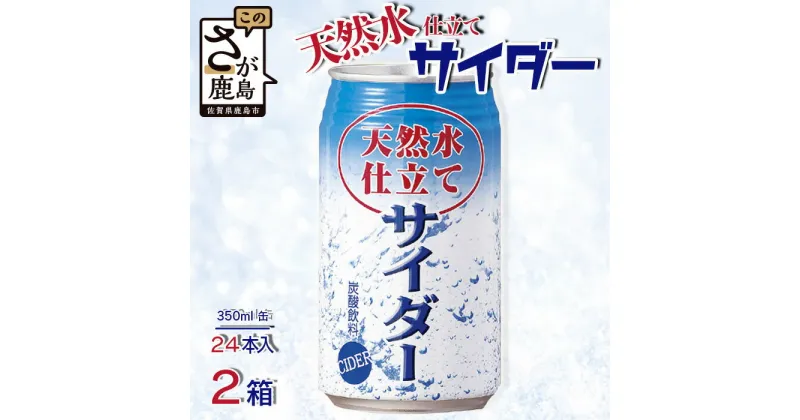 【ふるさと納税】天然水仕立てサイダー 【350ml缶×24本入】×2ケース 炭酸飲料 飲み切りサイズのサイダー 箱買い サイダー割りにも お裾分けサイダー ギフト 贈り物 旬ギフト 夏ギフト 佐賀県 鹿島市 B-660