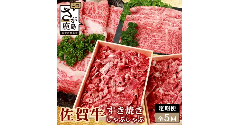 【ふるさと納税】【定期便5回】高級肉 佐賀牛 しゃぶしゃぶ・すき焼き 定期便 肩ロース モモ 切落し 満足 美味しい 佐賀県 鹿島市 黒毛和牛 ブランド牛 和牛 グルメご褒美 人気 オススメ イチオシ 送料無料L-42