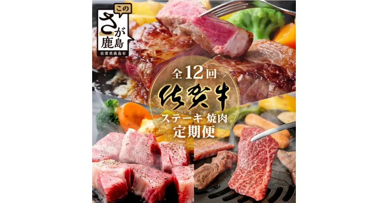 【ふるさと納税】【定期便12回】高級肉 佐賀牛 ステーキ・焼肉 定期便 サーロイン 焼肉 焼き肉 ステーキ ブランド牛 和牛 佐賀県 鹿島市 満足 ご褒美 美味しい 人気 オススメ イチオシ 送料無料V-47