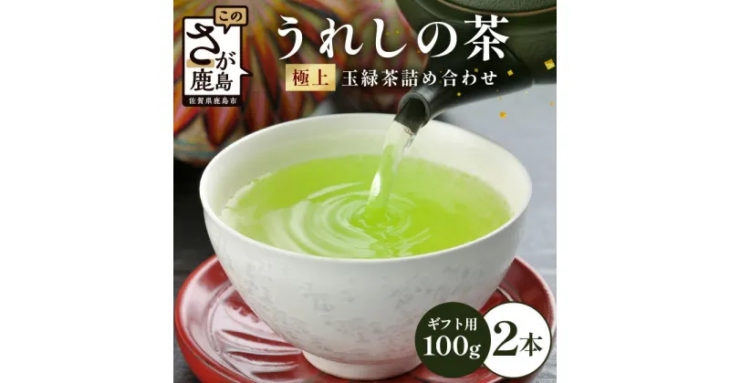 【ふるさと納税】【ギフトにおすすめ】 佐賀県産 極上うれしの茶 100g×2本 美味しいお茶を贈り物に ご自宅用にもおススメ B-752 嬉野茶 緑茶 日本茶 リーフ 茶葉