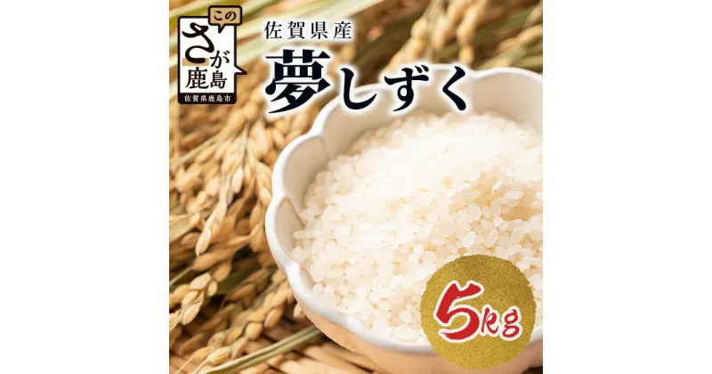 【ふるさと納税】鹿島市産 夢しずく 白米 5kg 米 お米 精米 国産 九州産 佐賀県 鹿島市 送料無料 C-124