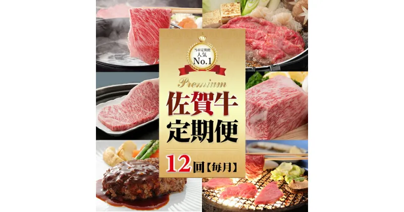 【ふるさと納税】【定期便】(12ヶ月連続毎月お届け) 佐賀牛 お肉の定期便 送料無料　 A5～A4 ブランド牛 ステーキ しゃぶしゃぶ スライス ハンバーグ 焼肉 ブロック セット 人気 ランキング 高評価 牛肉 高額 高額寄附 国産 佐賀県産 黒毛和牛 【Q264-001】