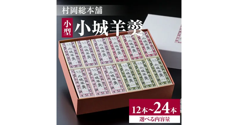 【ふるさと納税】【内容量を選べる】村岡総本舗 小型 小城 羊羹 12本 24本詰 ようかん お菓子 和菓子 おやつ スイーツ お取り寄せスイーツ ご当地スイーツ お土産 詰め合わせ 贈り物 ギフト アソート 一口サイズ 送料無料 【B125-004】