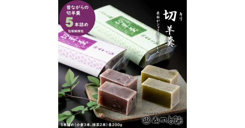 【ふるさと納税】 伝統！ 昔ながらの 小城羊羹 （切羊羹）5本入り（200g×5） 山田老舗 和菓子 贈答 プレゼント 贈り物 送料無料 佐賀 【B110-016】