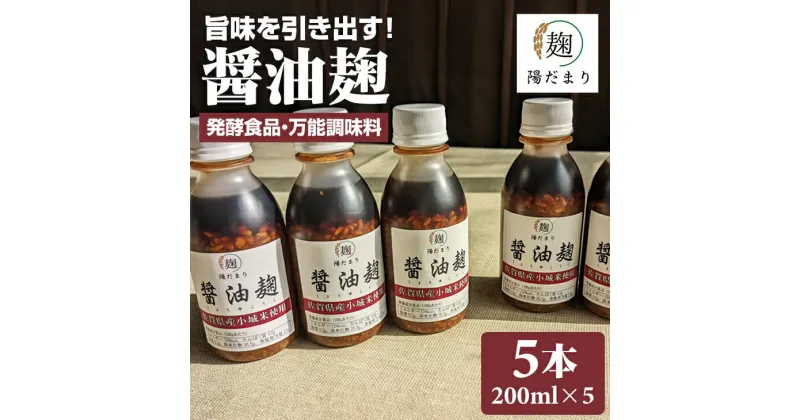 【ふるさと納税】 旨味を引き出す 醤油麹 5本セット 発酵食品 【B140-012】