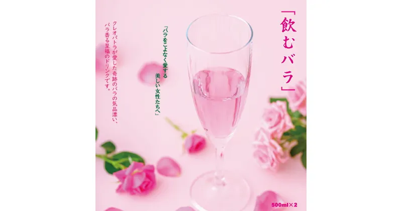 【ふるさと納税】 飲む 美容 バラ ドリンク「セイントローズ」500ml×2本 薔薇 炭酸水 【B185-001】