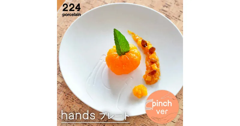 【ふるさと納税】hands -pinch- プレート 1点 やきもの 焼き物 磁器 器 肥前吉田焼 佐賀県嬉野市/224 [NAU193]